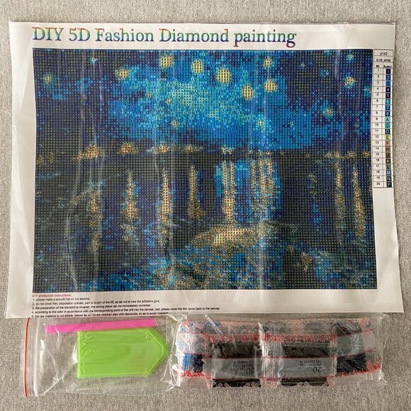 NWOT DIY 5D Fashion Diamond Painting Van Gogh Size 40x30cm - Picture 1 of 2